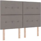 vidaXL LED Hoofdbord Taupe Stof