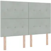 vidaXL LED Hoofdbord Lichtgrijs 160 cm Fluweel