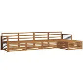 vidaXL Buiten bank set 5 pcs Naturel Massief Acacia Hout