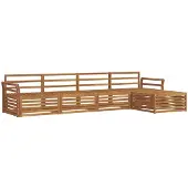 vidaXL Buiten bank set 5 pcs Naturel Massief Acacia Hout