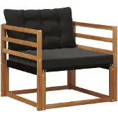 vidaXL Buiten bank set Massief Acaciahout en Textilene Naturel
