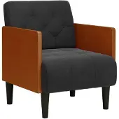 vidaXL Fauteuil met armleuningen 55 cm fluweel zwart