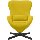 vidaXL Eivormige stoel Geel 63 x 73 x 90 cm Fluweel