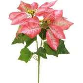 Viana Kunst Poinsettia Rood Roze L35cm 6st 2 bosjes, 6 Stück