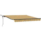vidaXL Uitschuifbare luifel Meerkleurig 350 x 250 cm Polyester