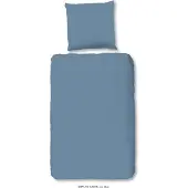 Hip dekbedovertrek uni - blauw- katoensatijn - 140x220