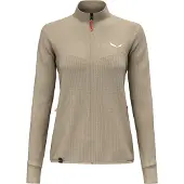 Salewa - Women's Puez Waffle Hybrid PL Jacket - Fleecevest 36, beige/bruin