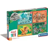 Clementoni Puzzle 4 en 1 Jurassic World 72 Pièces