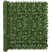 vidaXL Balkonscherm met donkergroene bladeren 200x150 cm