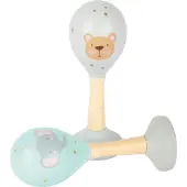 Small Foot - Houten Baby Rammelaar Maracas Dier, Set van 2