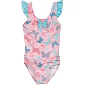Playshoes UV-bescherming 'Schmetterlinge' lichtblauw / donkerblauw / rosa / rood