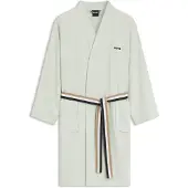 BOSS Ochtendjas van katoen met riem met de signature-stripe
