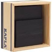 Kapla 40 SQUARES BLACK - Houten bouwset 40 zwarte bouwplanken