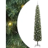 vidaXL Kunstkerstboom Groen 270 cm PVC en Staal en Kunststof