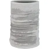 Buff -nekwarmer van lichtgewicht merinowol met Matewa-print, grijs