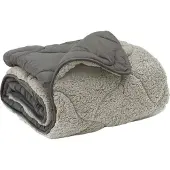 vidaXL Winter Duvet Gekwilt Lichtgrijs 155 x 220 cm