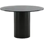 Venture Home Bianca eetkamertafel Ø110cm zwart eik fineer.