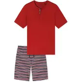 Schiesser Pyjama kort 'Casual Nightwear' rood