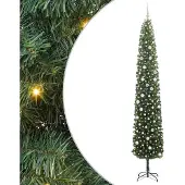 vidaXL Kunstkerstboom Groen 300 cm PVC en Staal en Kunststof