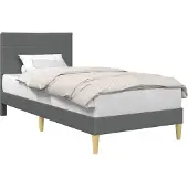 vidaXL Bedframe met hoofdeinde Donkergrijs 80 x 200 cm Stof