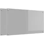 vidaXL Keukenachterwand 2 st Lichtgrijs 90 x 50 cm gehard glas