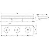 Delabie TRIPLO RP collectieve wastafel wandmodel