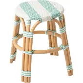 Jline kruk Gestreept - riet - lichtblauw/wit - 2 stuks