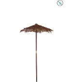 J-Line Parasol cocobladeren bruin small