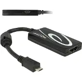 DeLOCK Premium USB Micro naar HDMI MHL3.0 4K 30Hz adapter - 5-pins / zwart - 0,20 meter