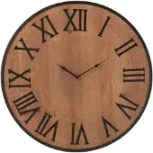J-Line Wandklok Nue MDF/Ijzer Naturel Large - Ø 60 cm