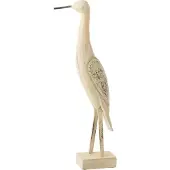 J-Line decoratie Vogel - hout/metaal - mix - small