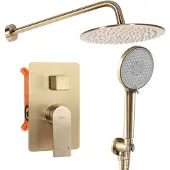 REA Verso - Inbouwdoucheset - Geborsteld Goud + Box - 48X25X35Cm