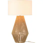 J-Line Tafellamp met metalen/jute natuurlijke streng