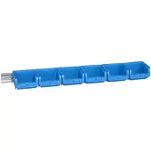 Allit 457052 Set professionele doorzichtige opbergkisten, blauw