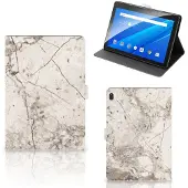 B2Ctelecom Lenovo Tab E10 Leuk Tablet hoesje Marmer Beige