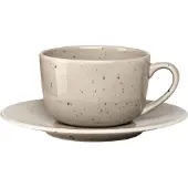 Scandi Living Freckle kop met schotel 26 cl Beige