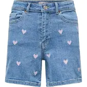 Kids Only GIRLS Jeans 'KOGJUICY' blauw denim / lichtroze