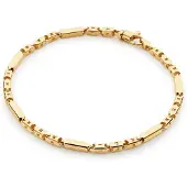 Glow 104.8257.19 Unisex Armband Square 19 cm Goudkleurig