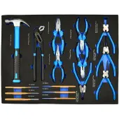 GEKO Hamer, Inzetten in lade - hamer, tang en accessoires set 16 stuks.