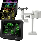 Bresser 5-in-1 Professional Weather Center met 256 kleurenweergave (zwart)