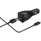 Samsung USB C Dual Autolader 1,5M Zwart 2A