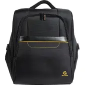 Exacompta Exactive notebookrugzak, voor laptops tot 15″, nylon, met trolleylus & opbergvakken, B 290 x H 450 x D 160 mm, zwart