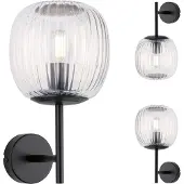 Paulmann Ruya 71144 Wandlamp E14 Glas, Zwart (mat)