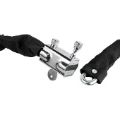 Axa Hawk Kettingslot – 100 cm – 8 mm Gehard Staal – Fietsslot met 3 Sleutels – Polyester Beschermhoes – Beveiligingsniveau 8 – Zwart