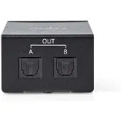 Nedis TosLink-Splitter | 2-wegs | Zwart | 1 stuks - ASPL2512BK