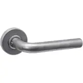 Intersteel deurkruk Luzern met rozet massief verdekt ø53x10mm met nokken - PVD RVS getrommeld