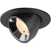 SLV Inbouwspot Numinos Gimble S zwart/chroom 2700K - 40gr