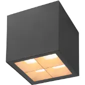 SLV LED Plafondlamp | 15W 2700K/3000K 1000lm 827/830 | IP65 Dimbaar | CUBE