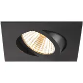 SLV Vierkante led spot New Tria Uni zwart - CCT - 600lm - 38g