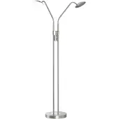 FISCHER&HONSEL GMBH 2-lichts leeslamp Tallri nikkel dimbaar